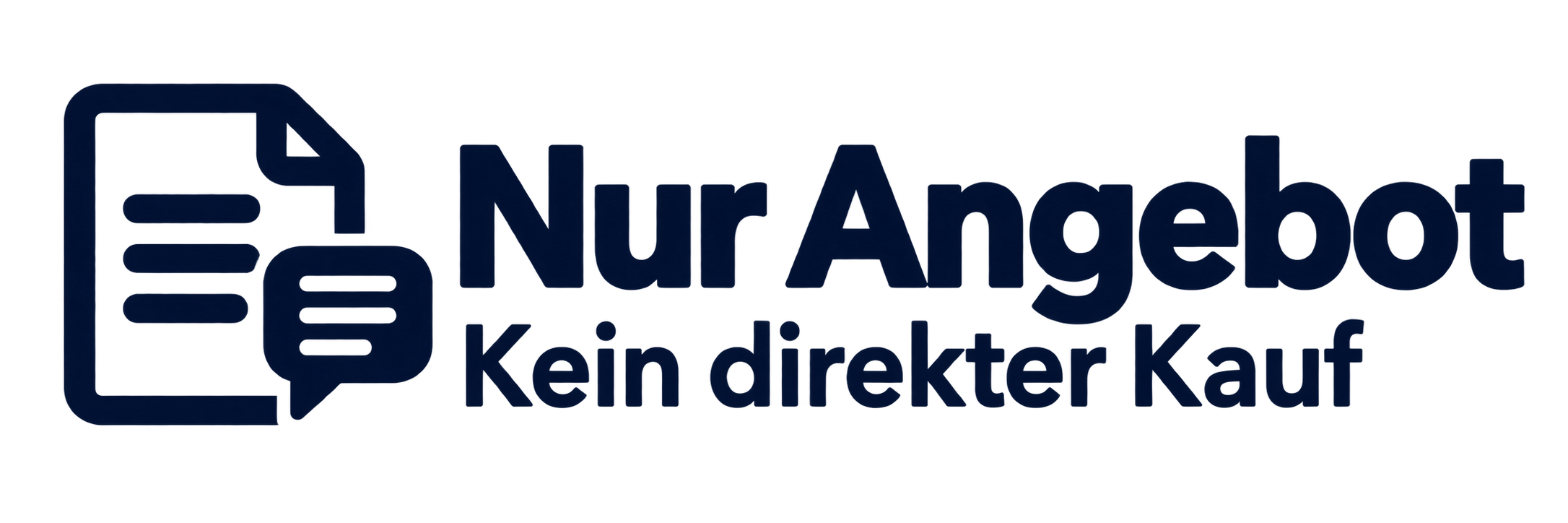 Zahlungsinformationen zu Nur Angebot, Dokumentensymbol, Sprechblase, Dunkelblau