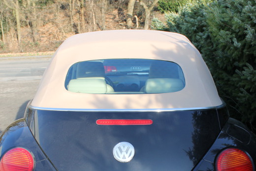Cabrio, Auto, Stoffverdeck, VW, Hinteransicht